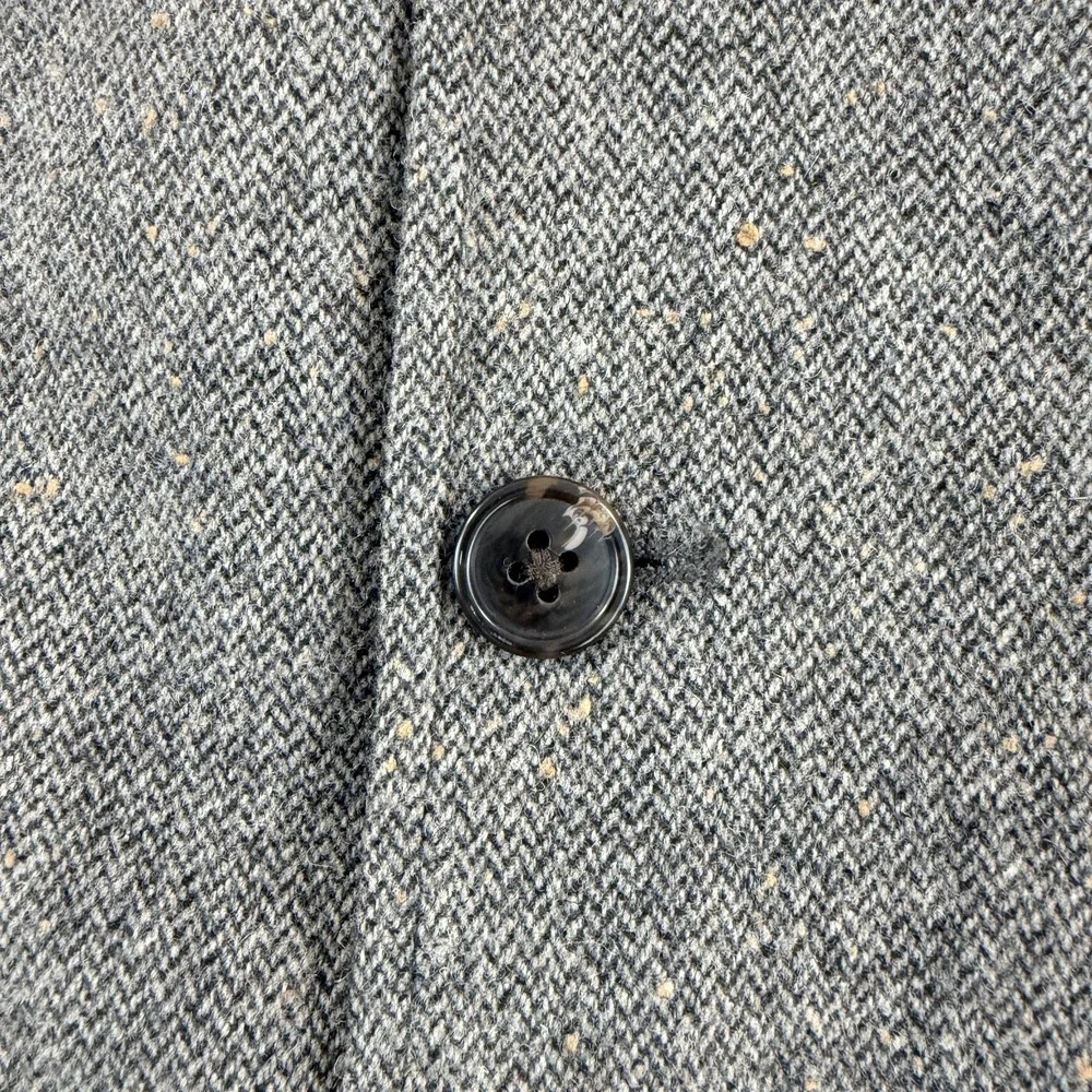 Gap Tweed Donegal Tailored Sport Coat Jacket Dusty Grey Wool Herringbone Men 44R